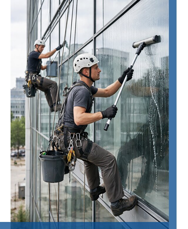 Мойка витражей альпинистами в Нижнеудинске от 712 р. под ключ|ВЫСОТНИК-Нжк