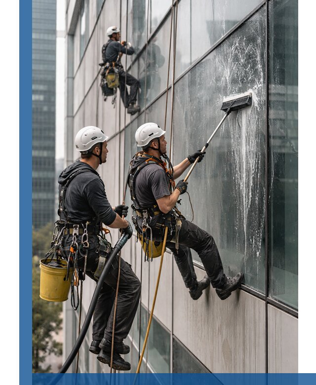Профессиональная высотная мойка фасадов зданий в Нижнеудинске