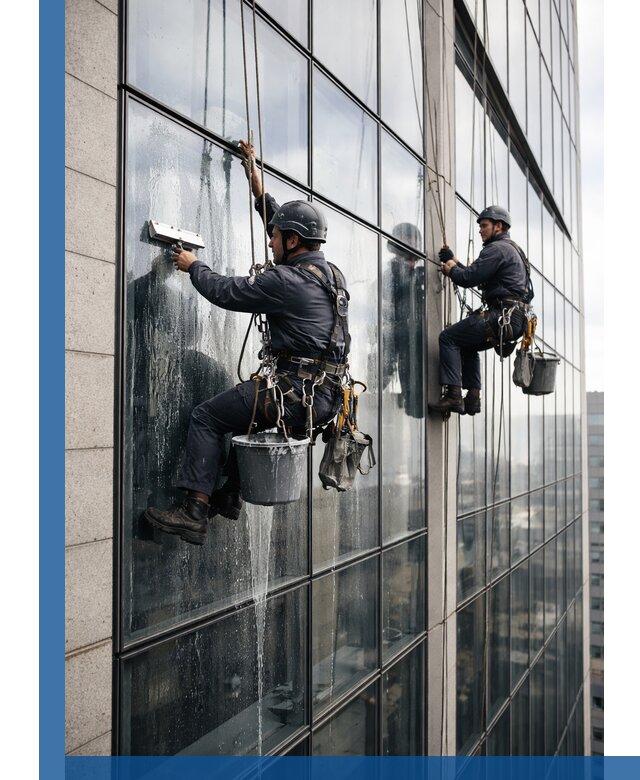 Профессиональная мойка стеклянных фасадов зданий в Нижнеудинске