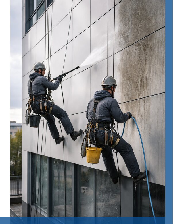 Мойка фасада из композита в Нижнеудинске по цене от 305 р. | ВЫСОТНИК-Нжк