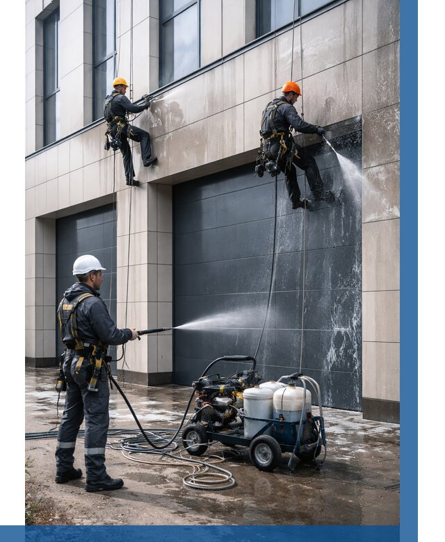 Послестроительная мойка фасада в Нижнеудинске от 305 р. | ВЫСОТНИК-Нжк