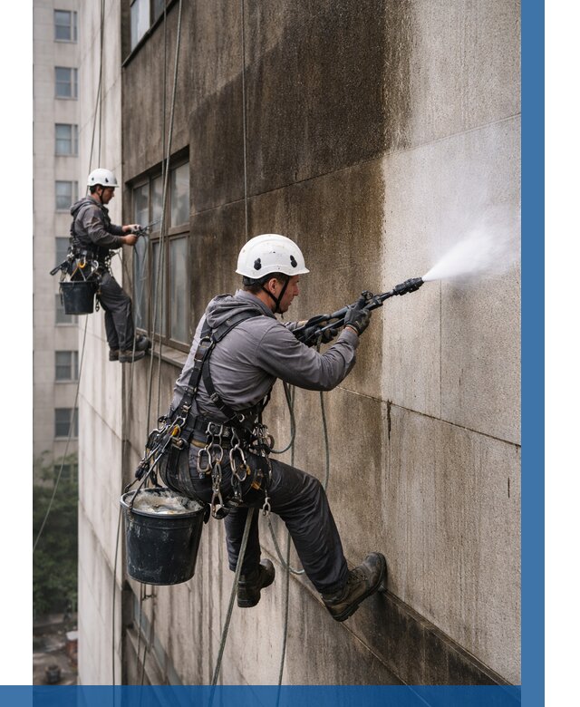 Очистка фасада от копоти в Нижнеудинске от 254 р. | ВЫСОТНИК-Нжк