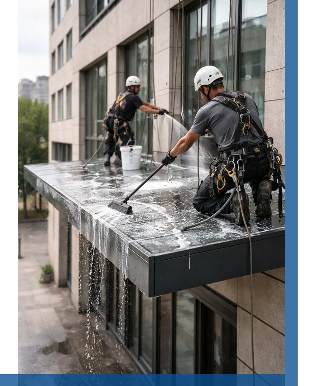 Мойка козырьков и навесов в Нижнеудинске от 3560 р. | ВЫСОТНИК-Нжк