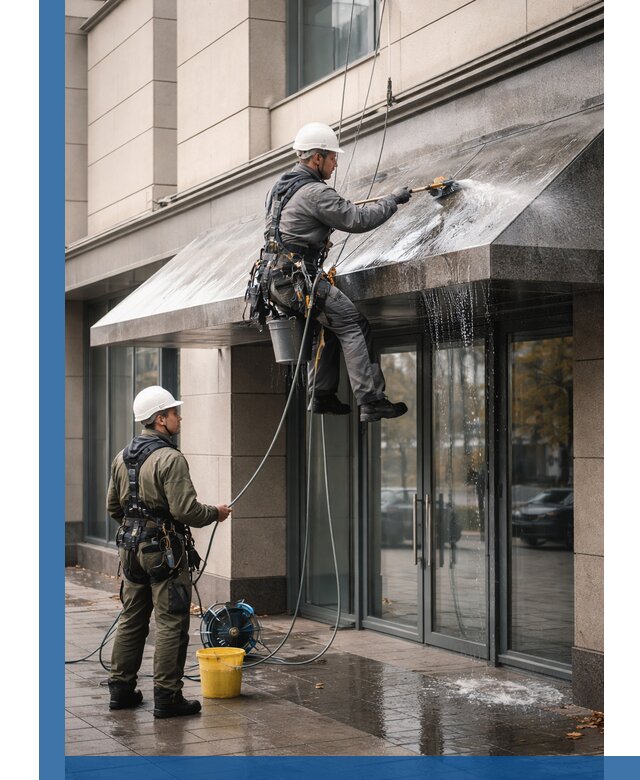 Профессиональная мойка козырьков и навесов в Нижнеудинске