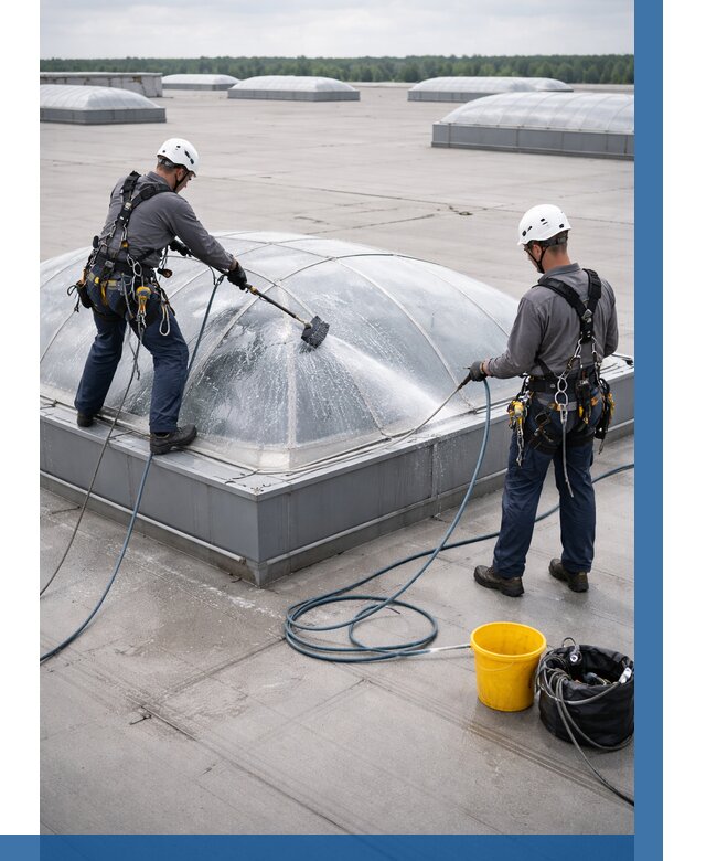 Мойка зенитных фонарей в Нижнеудинске, заказать от 4577 р. | ВЫСОТНИК-Нжк