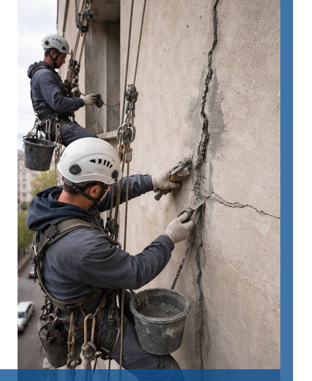 Заделка трещин на фасаде в Нижнеудинске от 915 р. | ВЫСОТНИК-Нжк