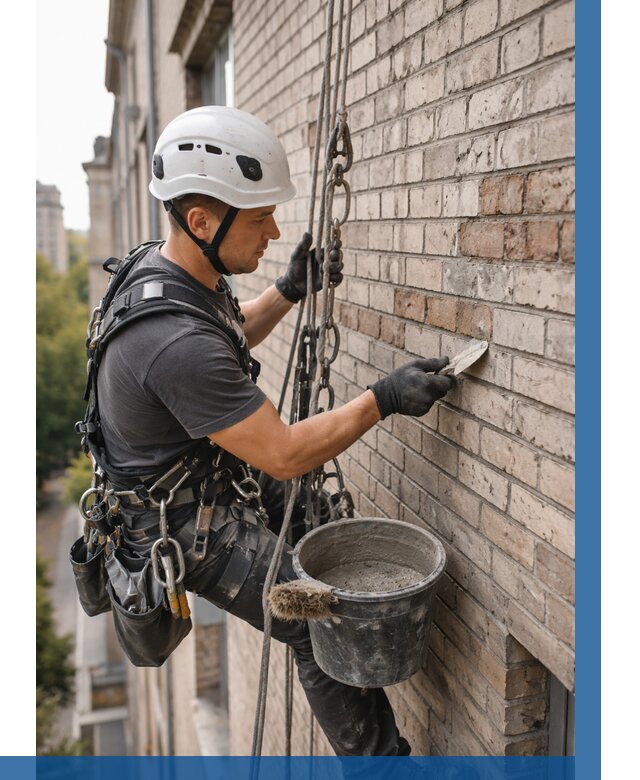 Ремонт кирпичной кладки фасада в Нижнеудинске от 1831 р. | ВЫСОТНИК-Нжк