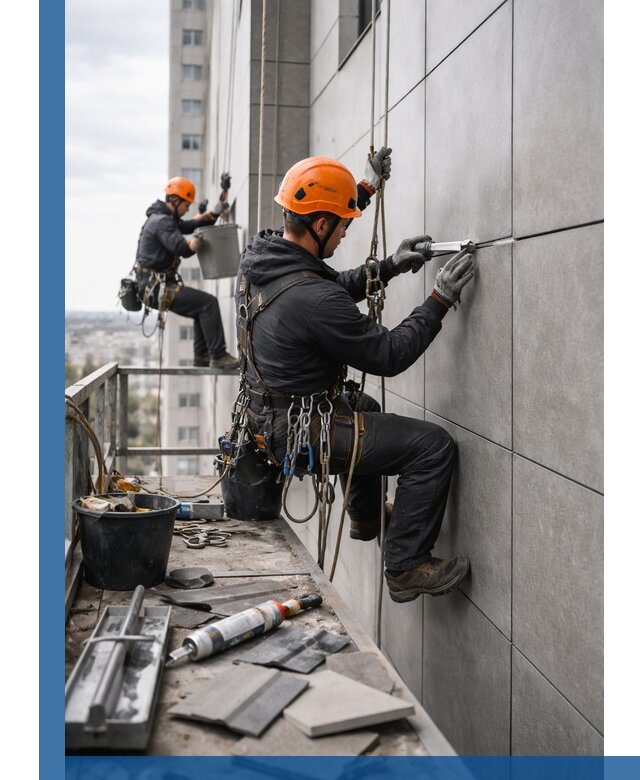 Профессиональный ремонт фасада из керамогранита в Нижнеудинске
