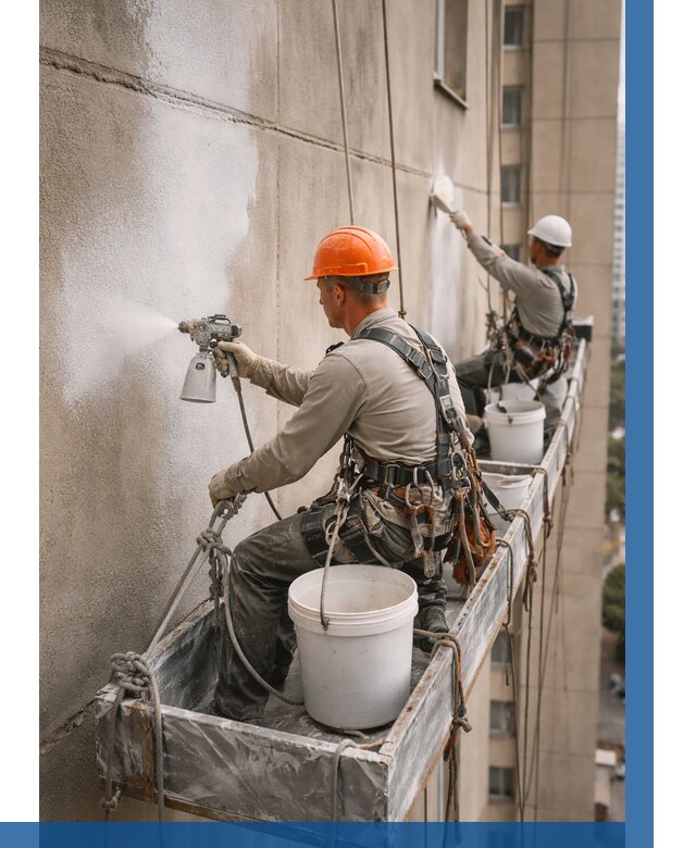 Грунтовка фасада на высоте в Нижнеудинске от 122 р. | ВЫСОТНИК-Нжк