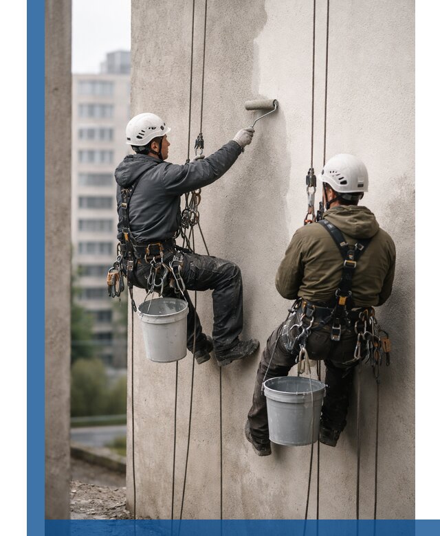 Покраска фасадов высотными альпинистами в Нижнеудинске с гарантией