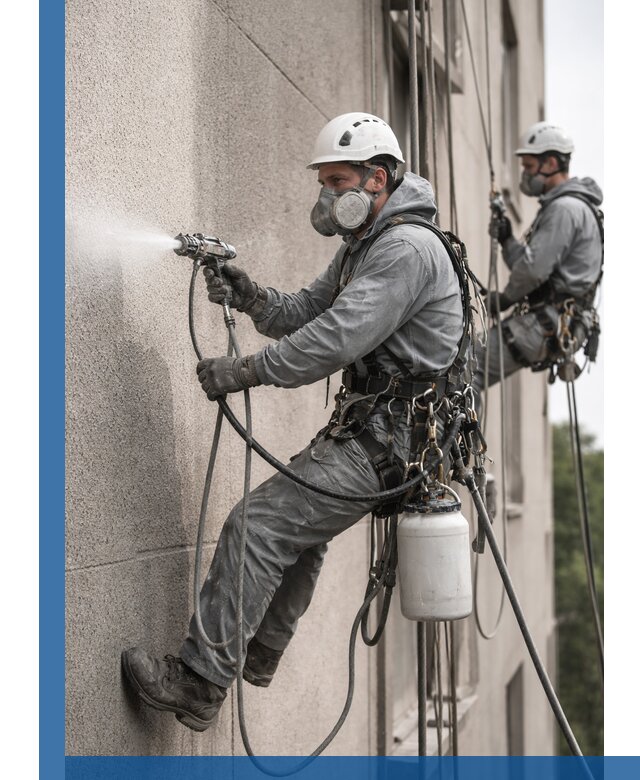 Безвоздушная покраска фасадов зданий в Нижнеудинске профессионально