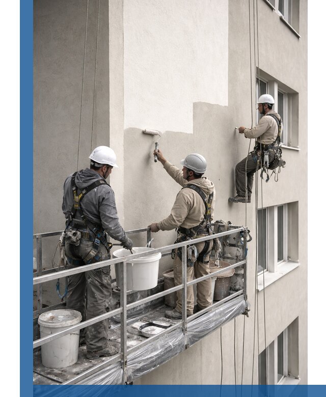 Покраска оштукатуренного фасада в Нижнеудинске под ключ с гарантией