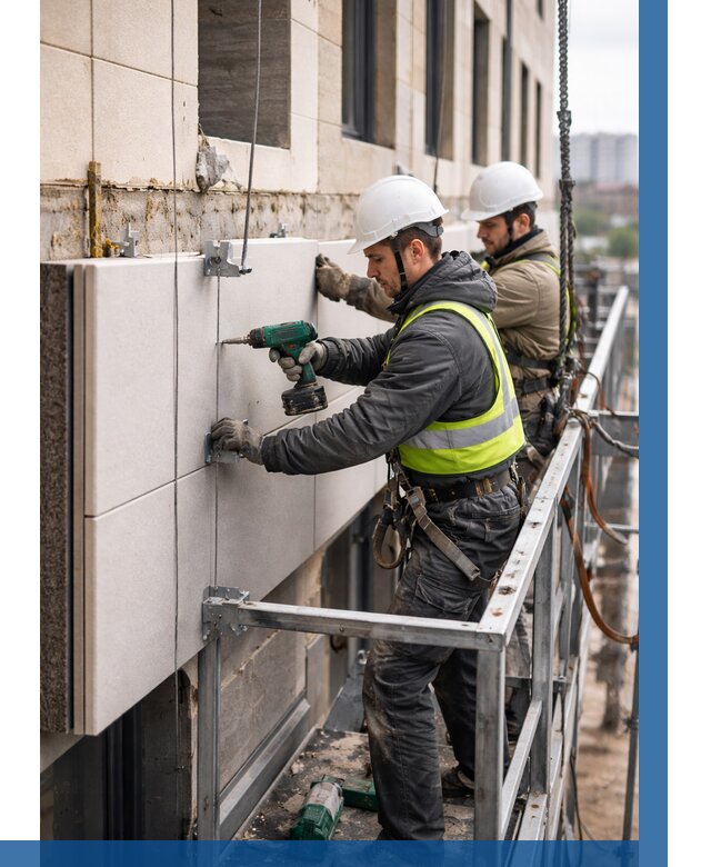 Монтаж фасадных термопанелей в Нижнеудинске от 1526 р. | ВЫСОТНИК-Нжк