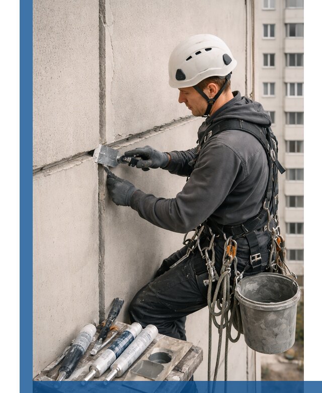 Ремонт межпанельных швов в Нижнеудинске герметизация и восстановление