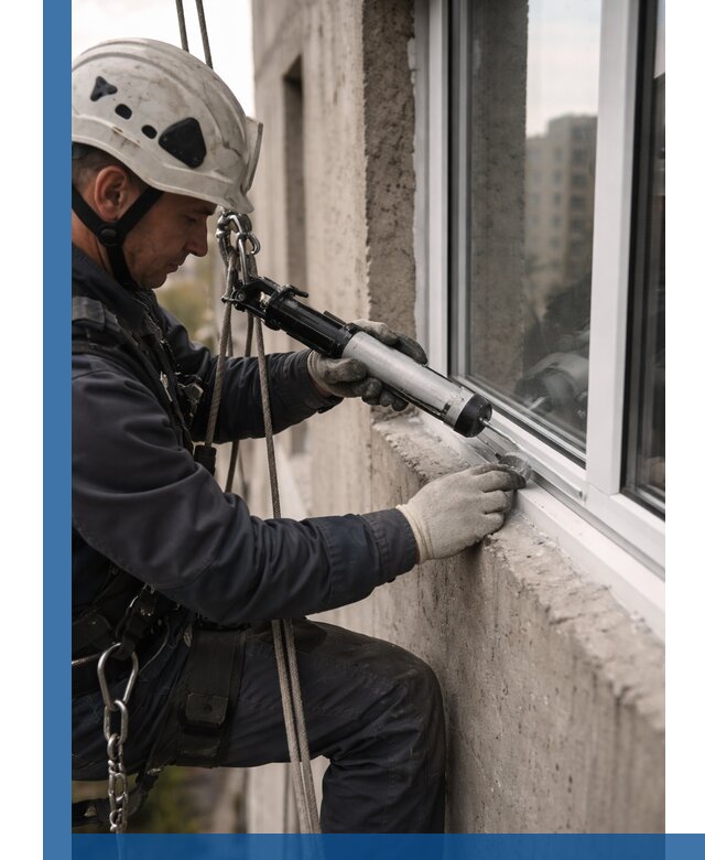 Герметизация оконных швов снаружи в Нижнеудинске профессионально