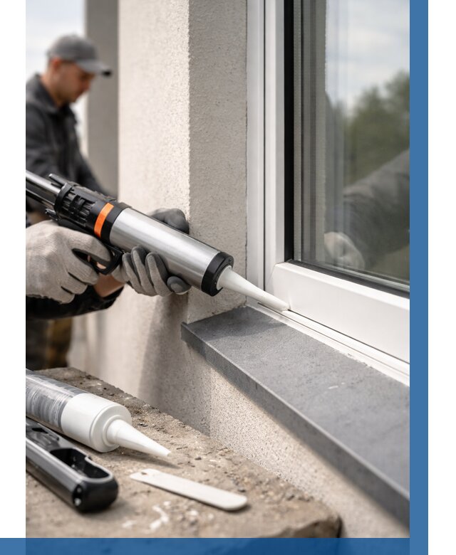 Герметизация монтажных швов окон в Нижнеудинске от 661 р. | ВЫСОТНИК-Нжк