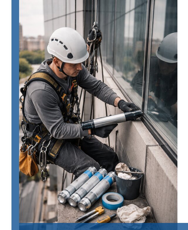 Герметизация стыков витража в Нижнеудинске для герметичных фасадов