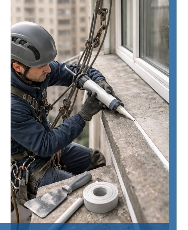 Герметизация балконного козырька в Нижнеудинске от 4577 р. | ВЫСОТНИК-Нжк