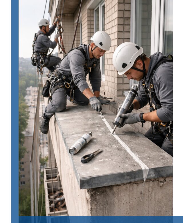 Герметизация балконного козырька в Нижнеудинске профессионально