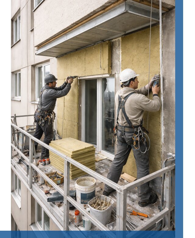 Утепление балкона снаружи в Нижнеудинске от 1627 р. под ключ ВЫСОТНИК-Нжк