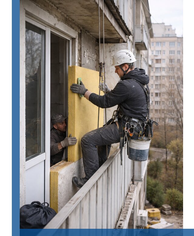 Профессиональное утепление балкона снаружи в Нижнеудинске под ключ