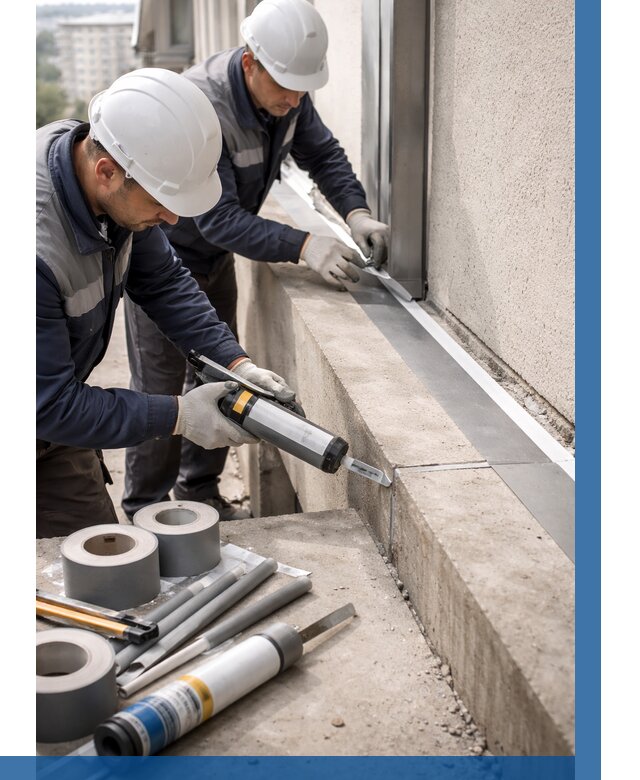 Герметизация примыкания балкона в Нижнеудинске от 4577 р. | ВЫСОТНИК-Нжк