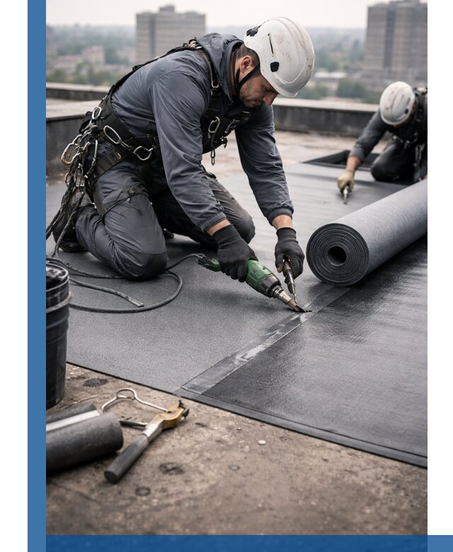 Ремонт мягкой кровли в Нижнеудинске с выездом промальпинистов