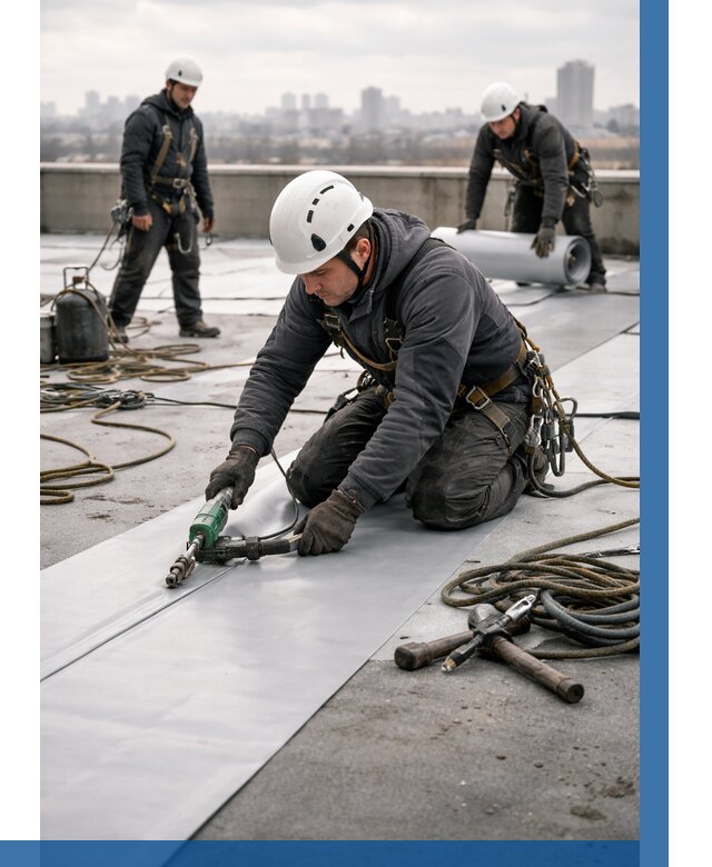 Ремонт мембранной кровли в Нижнеудинске от 1831 р./м2 | ВЫСОТНИК-Нжк