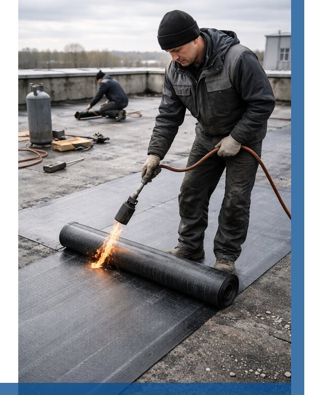 Ремонт наплавляемой кровли в Нижнеудинске от 712 р. | ВЫСОТНИК-Нжк