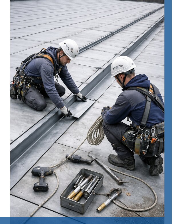 Ремонт фальцевой кровли в Нижнеудинске от 712 р. | ВЫСОТНИК-Нжк