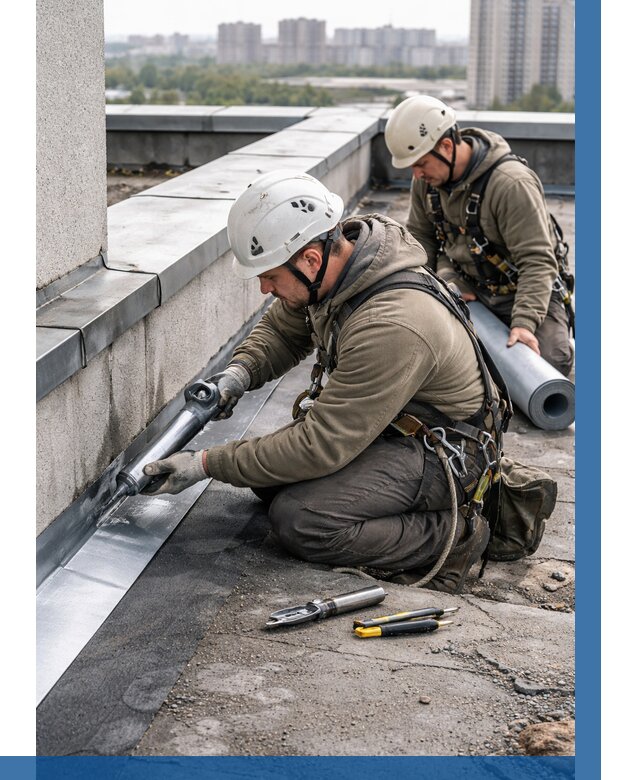 Ремонт кровельных примыканий в Нижнеудинске от 1221 р. | ВЫСОТНИК-Нжк