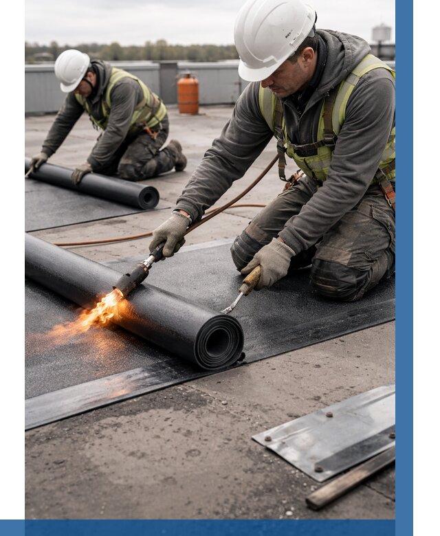 Монтаж наплавляемой кровли в Нижнеудинске от 865 р. — ВЫСОТНИК-Нжк