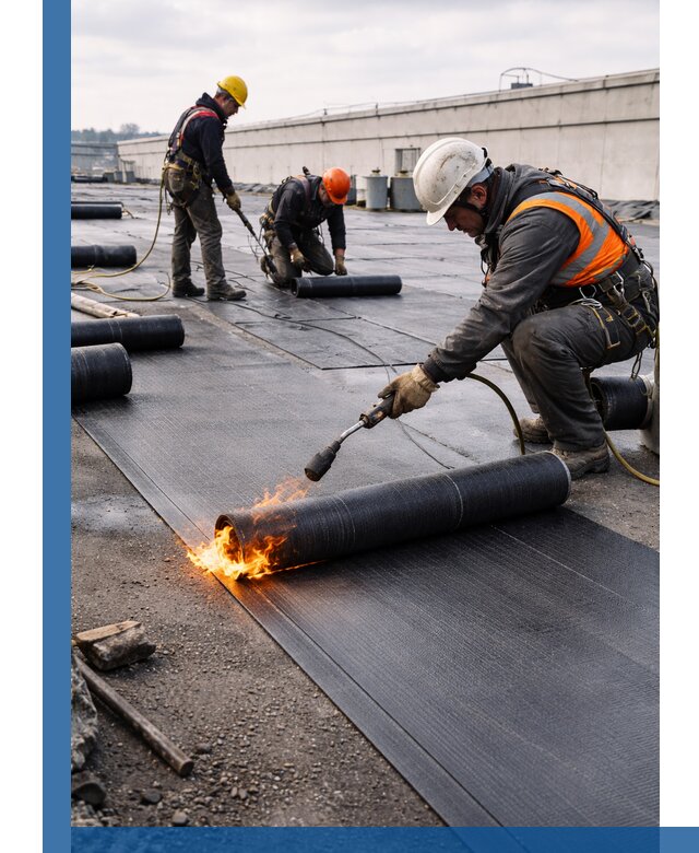 Монтаж наплавляемой кровли в Нижнеудинске профессионально