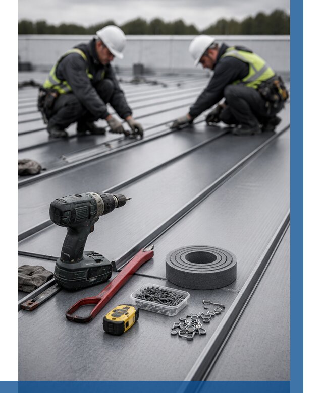 Монтаж фальцевой кровли в Нижнеудинске от 1831 р. | ВЫСОТНИК-Нжк