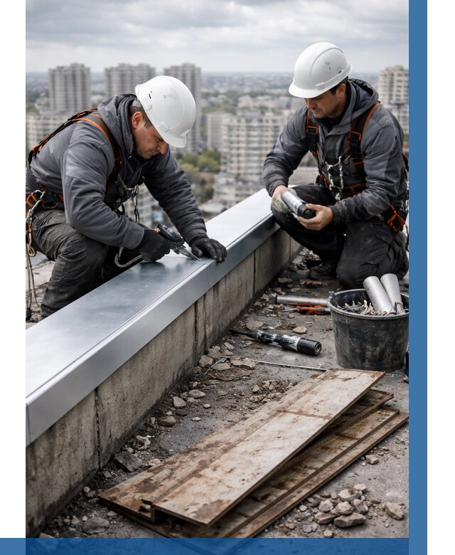 Замена парапетных крышек под ключ в Нижнеудинске от 1221 р. | ВЫСОТНИК-Нжк