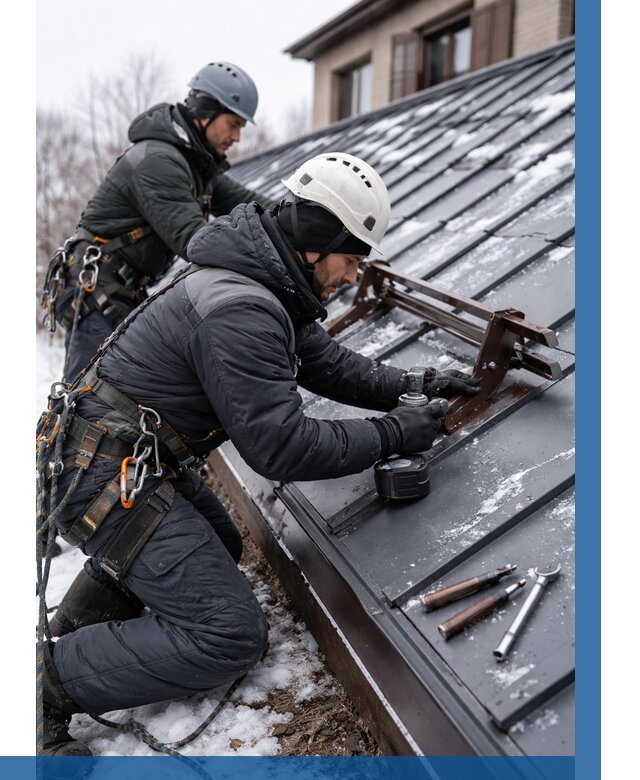 Монтаж снегозадержателей в Нижнеудинске от 458 р. | ВЫСОТНИК-Нжк