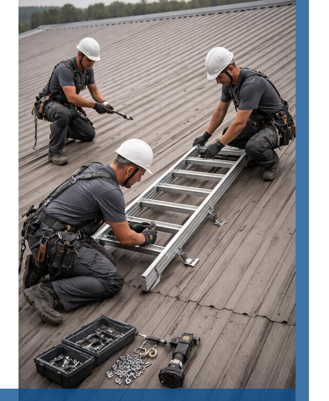 Монтаж кровельной лестницы в Нижнеудинске от 4577 р. | ВЫСОТНИК-Нжк