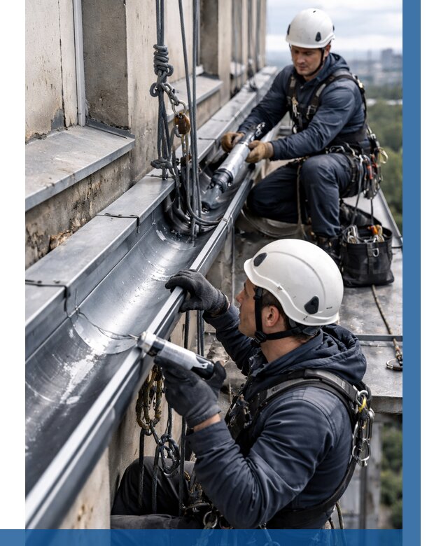 Ремонт водосточных желобов в Нижнеудинске от 6611 р. | ВЫСОТНИК-Нжк