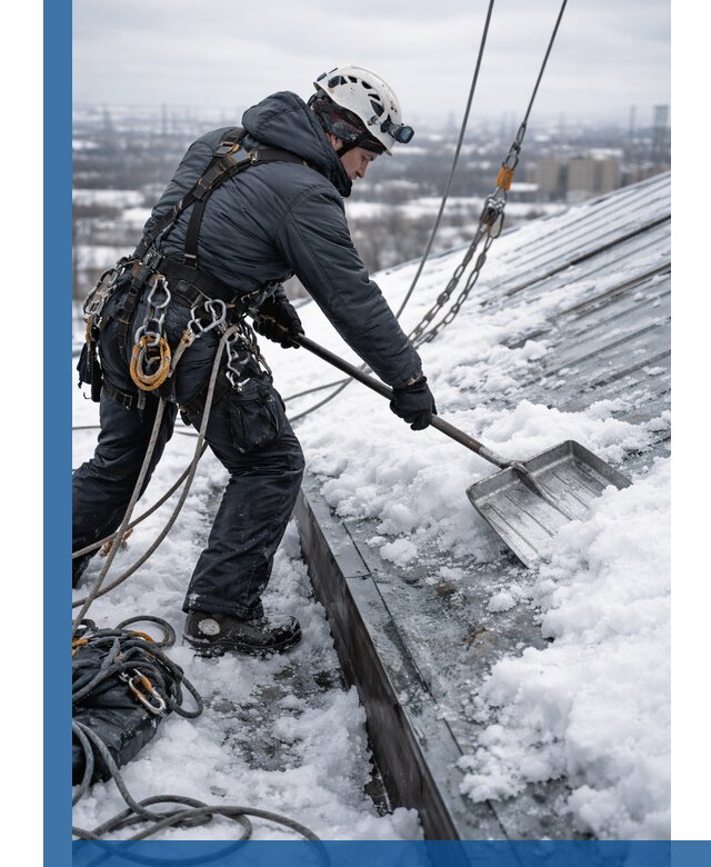 Профессиональная очистка кровли от снега и наледи в Нижнеудинске
