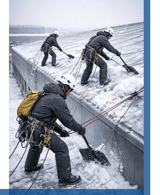 Очистка навесов от снега в Нижнеудинске от 4577 р. | ВЫСОТНИК-Нжк