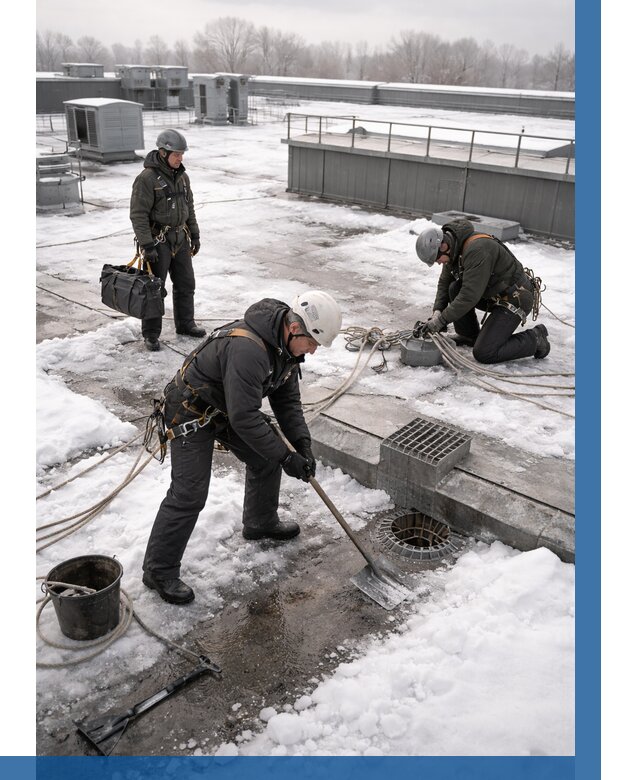 Абонентское обслуживание кровли зимой в Нижнеудинске от 8137 р. | ВЫСОТНИК-Нжк