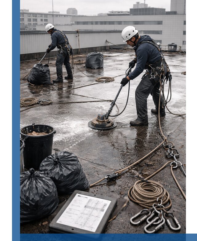 Плановая очистка кровли по графику в Нижнеудинске для безопасности