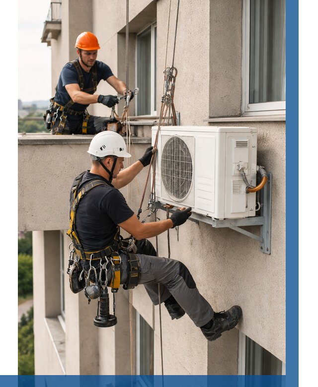 Монтаж внешнего блока кондиционера в Нижнеудинске от 6611 р. | ВЫСОТНИК-Нжк