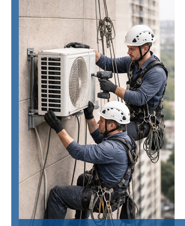 Монтаж внешнего блока кондиционера в Нижнеудинске установка и крепление