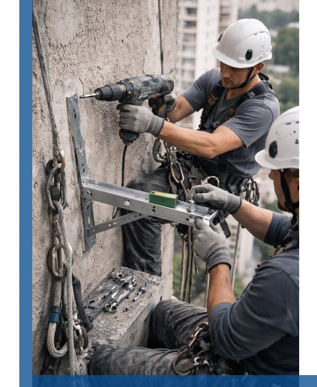 Установка кронштейнов кондиционера и крепежа в Нижнеудинске