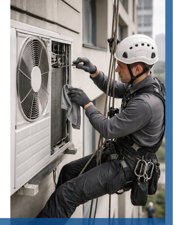 Обслуживание внешнего блока кондиционера в Нижнеудинске от 2746 р.ВЫСОТНИК-Нжк