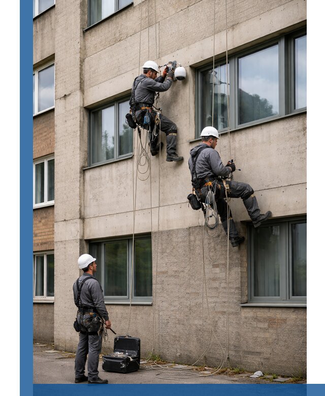 Монтаж фасадных камер видеонаблюдения в Нижнеудинске под ключ