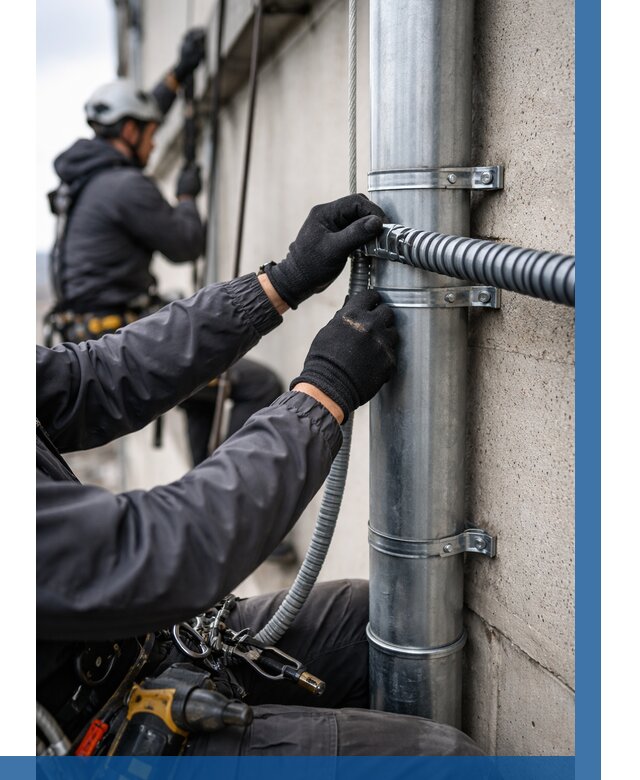 Монтаж гофры для кабеля в Нижнеудинске от 305 р. | ВЫСОТНИК-Нжк