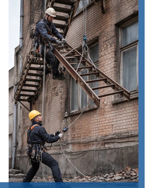 Демонтаж пожарной лестницы в Нижнеудинске от 12205 р. | ВЫСОТНИК-Нжк