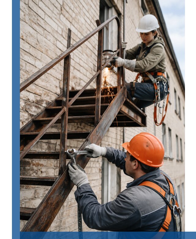 Ремонт и восстановление пожарных лестниц с выездом в Нижнеудинске